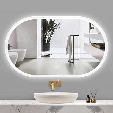 Lighted wall deals mirror